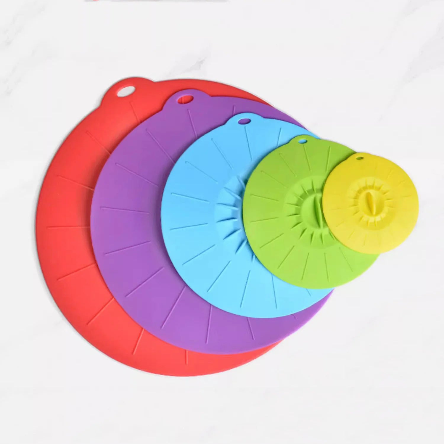 Eco-Friendly Food Grade Silicone Bowl Lids Reusable Suction Seal Covers for Bowls Pots Cups