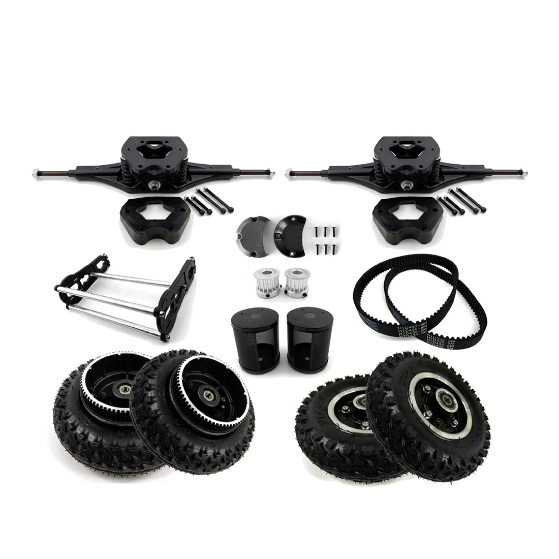 Strong Motor Aluminium Bracket 8 Inch Off-road Wheel Belt Drive Protection Cover Electric Skateboard Conversion Kit