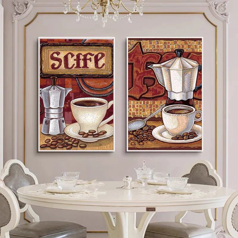Coffee Wall Art Pictures Kitchen Decor Painting Coffee Bar Wall Decor Coffee Theme Canvas Poster and Prints for Home Decor