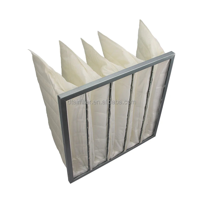 Construction HVAC Filtration System Pocket air Filter with Customized Color air Conditioning Bag Filter
