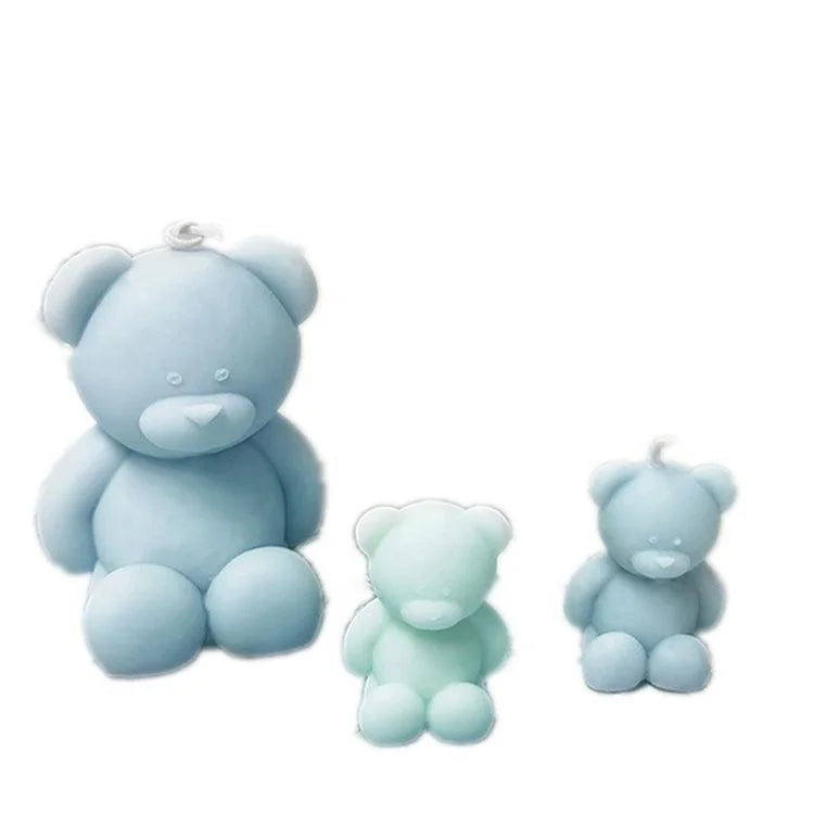 3d Baking Cake Candle Mold Birthday Gift Moldes De Silicona De Osos Silicone Bear Molds