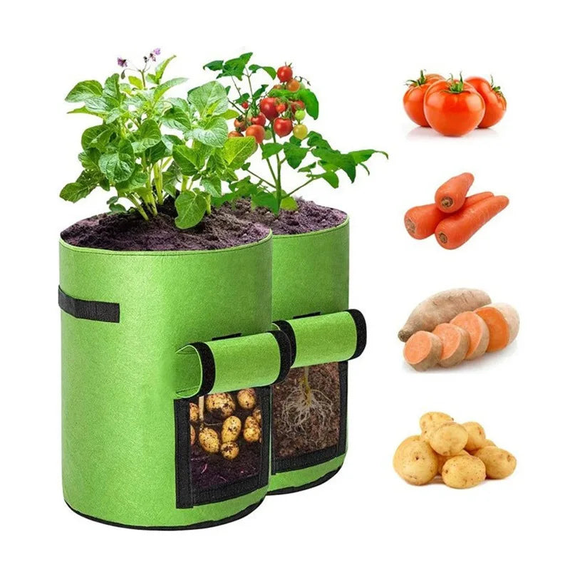 Eco-Friendly Outdoor Garden Planters Healthy and Organic Potato Growing Bags Clearance on Flower Pots for Plant Growth