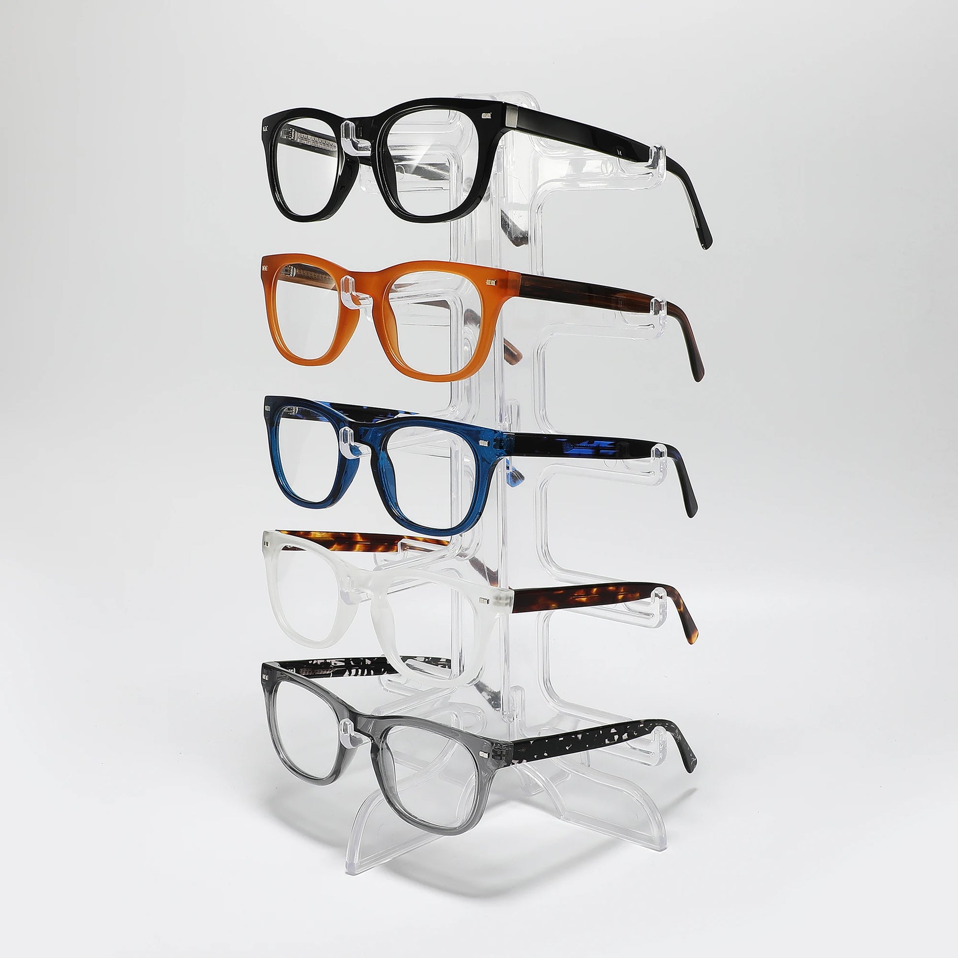CONCHEN High Quality Rectangle Acetate Glasses Frame Eyeglasses Custom Logo Tortoise Temple Optical Frame Men Women Unisex