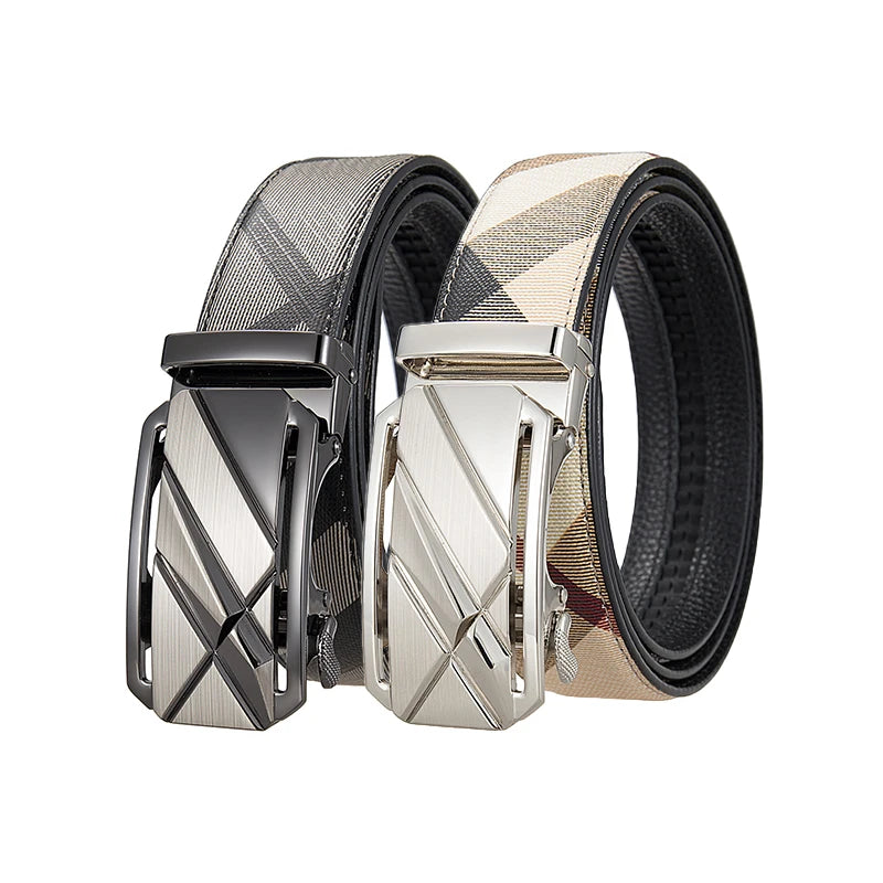 High Quality Automatic Alloy Buckle Men Luxury Business Genuine Leather Belt