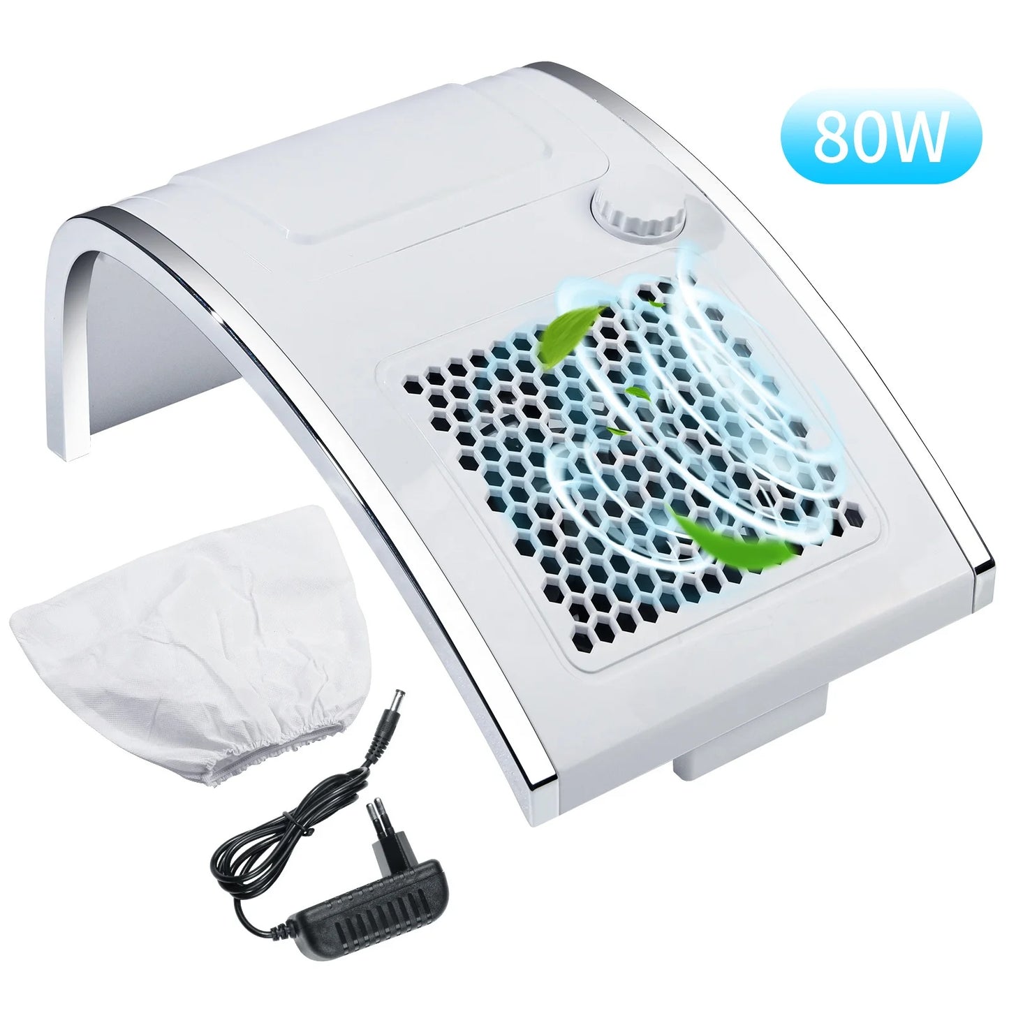 Professional 80W Desktop Mobile Nail Dryer Tool Nail Art Dust Cleaner Machine With Vacuum Dust Collector Nail Supplies