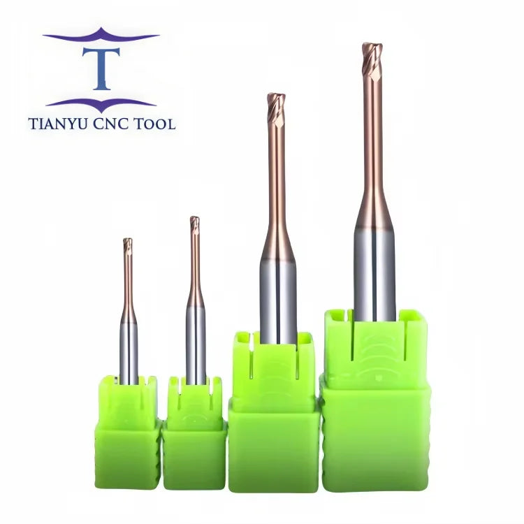 HRC60 Tungsten Carbide Long Neck Corner Radius Milling Cutter Endmills 4 Flutes Altin Coating High Precision OEM Available