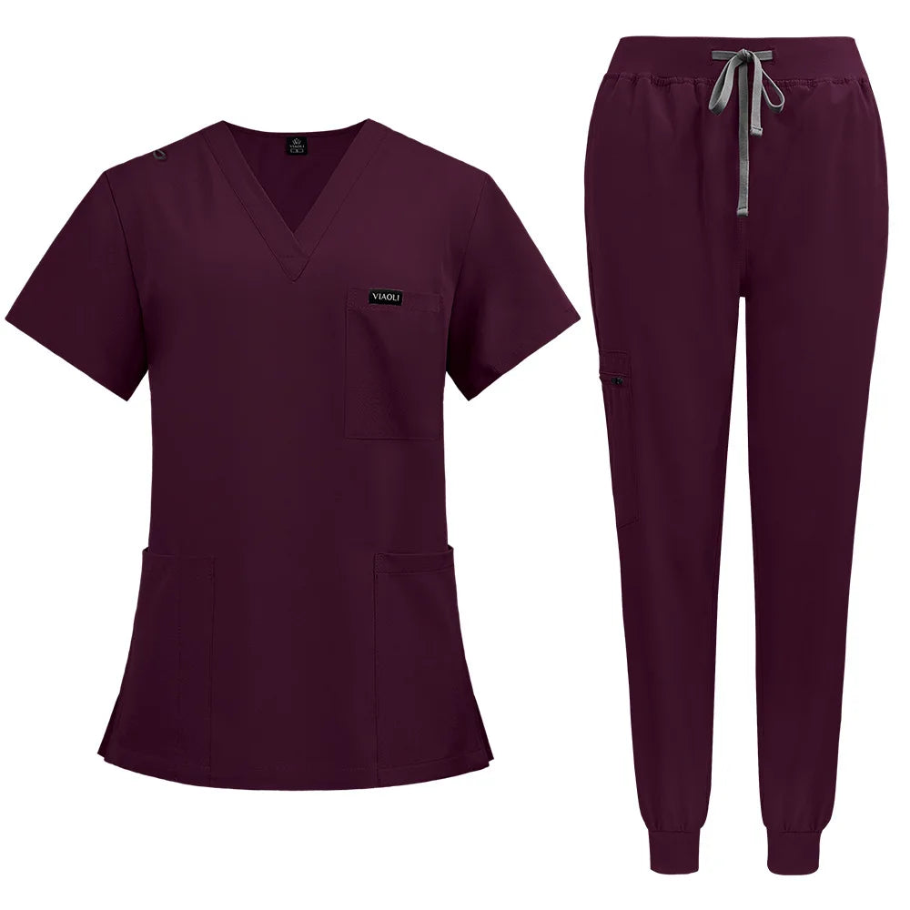 In Stock 42122 Stretchy Executive Office Suit for Women Designer Luxury Casual Pants Suit Set Women Women Scrubs Set