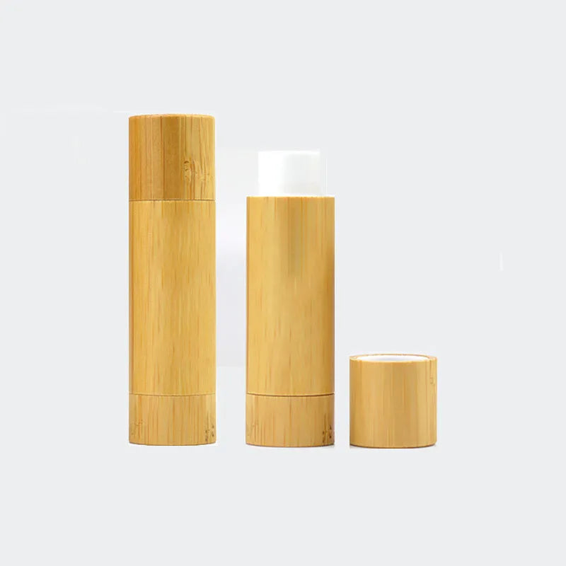 2025 Have in Stock Bamboo Lip Blam Tube Support Engraving Logo Bamboo Lipstick Tube Empty Environmental Make up Container