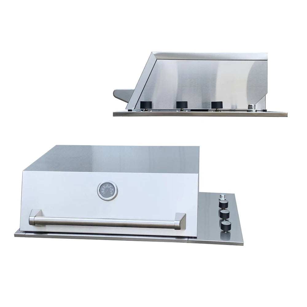 Hot Sale Stainless Steel 3-Burner Gas Barbecue Grill Outdoor Kitchen Island BBQ with Smokeless Function for Outdoor Entertain