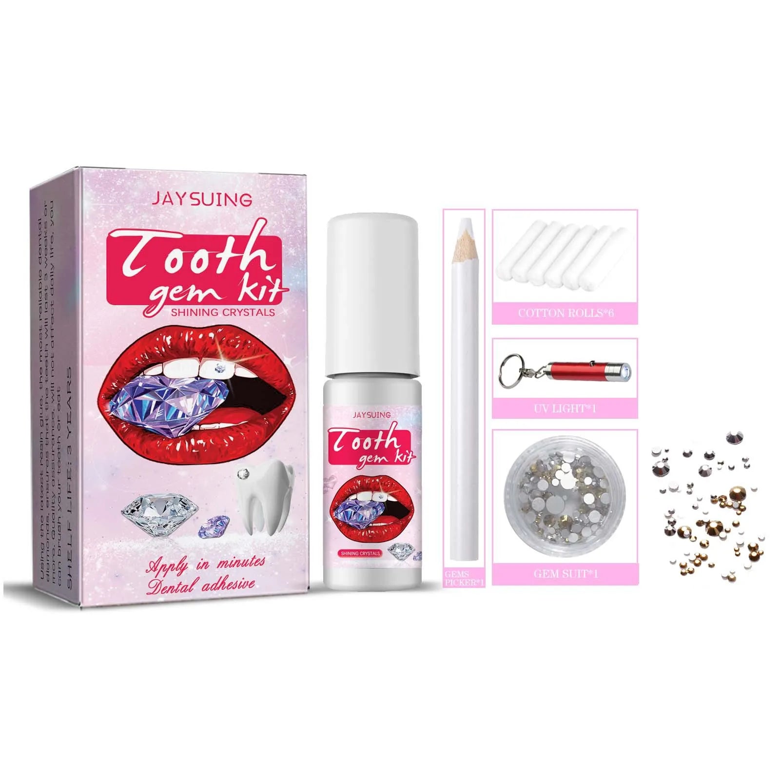 2024 Best Professional Dental DIY Teeth Starter Light Cure Composite Resin Glue Etch Bonding Agent Tooth Gem Adhesive Kits