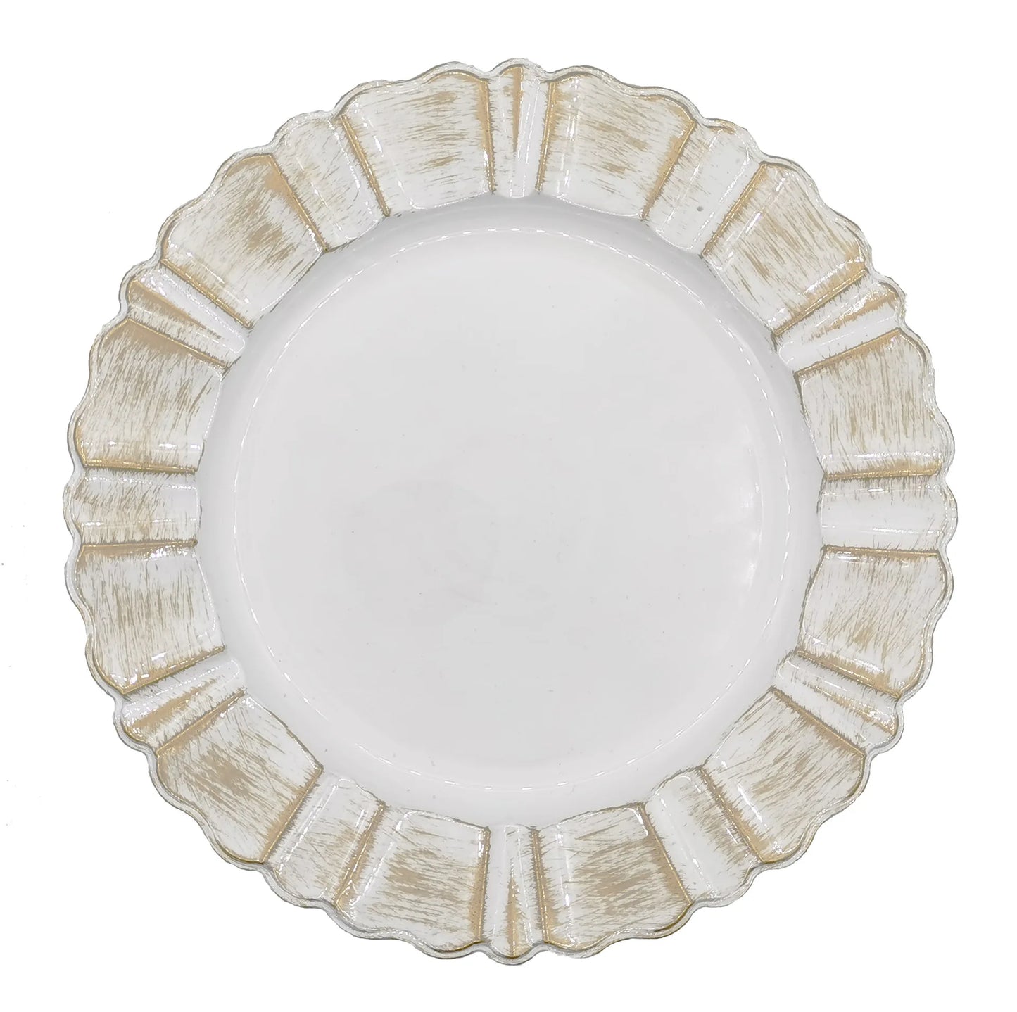 13-Inch Gold & Black Round Charger Plates Elegant Wedding & Party Place Mats PP Material-Wholesale