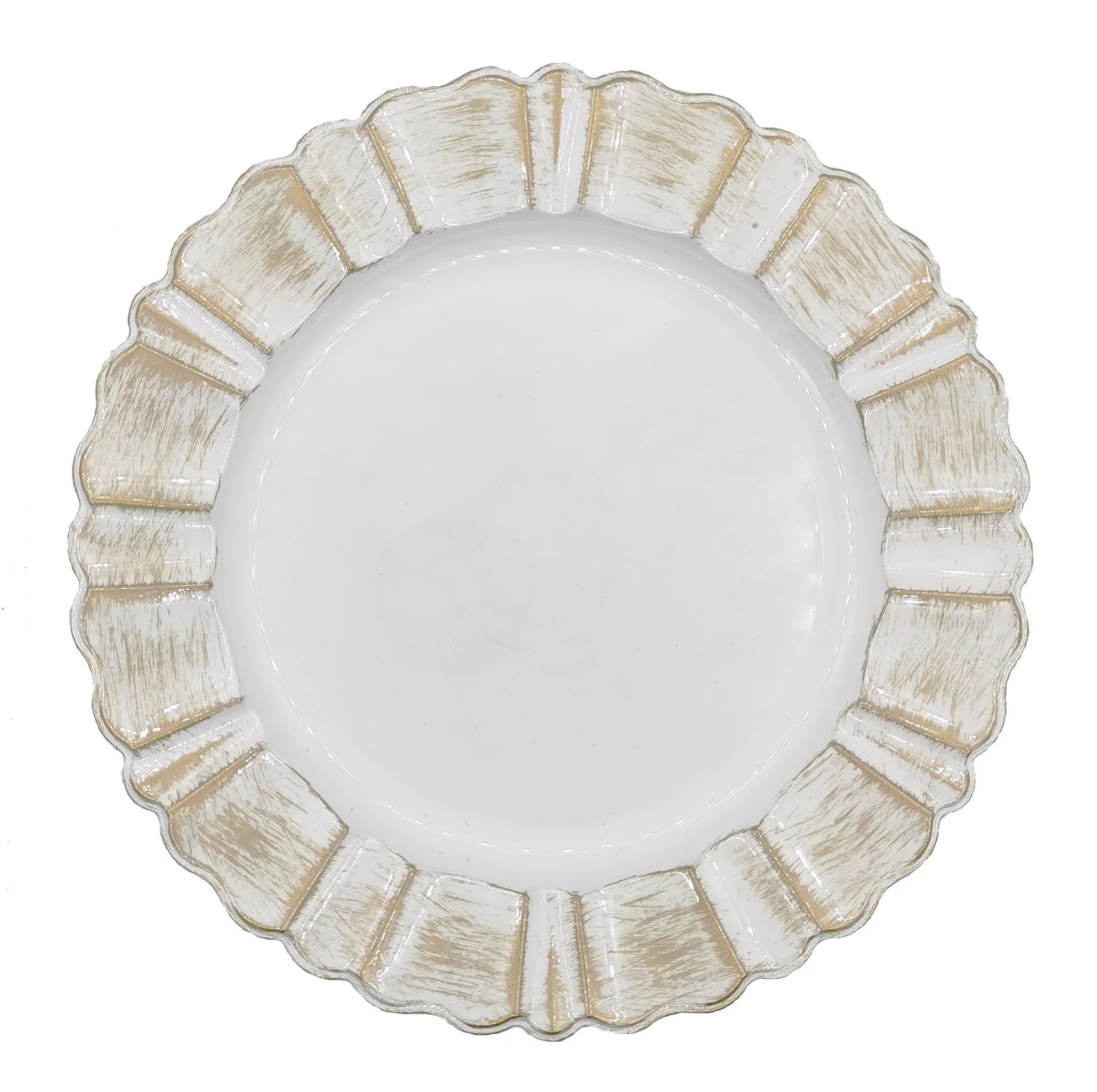 13-Inch Gold & Black Round Charger Plates Elegant Wedding & Party Place Mats PP Material-Wholesale