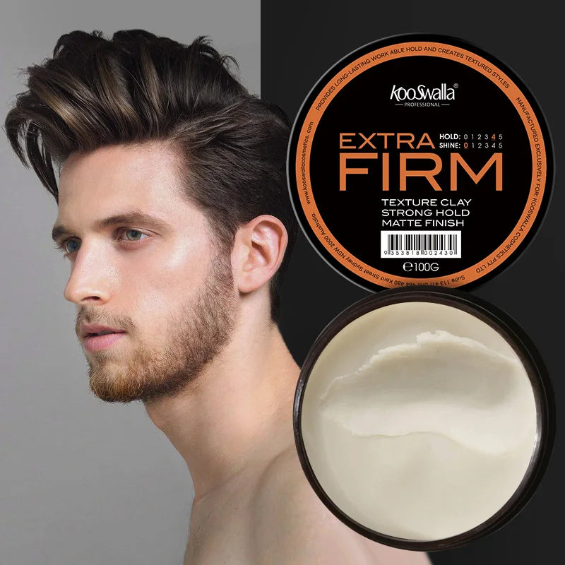 Customizable Private Label Men's Strong Hold Hair Clay Natural Matte Hair Clay for Effortless Style Salon-Quality Look at Hom