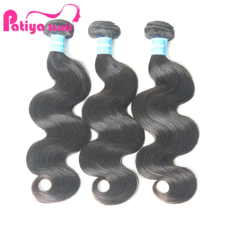 Accept PayPal Customization Cheap Natural Color Raw Wavy Indian Hair Unprocessed Remy Indian Hair Body Wave Bundles for Women