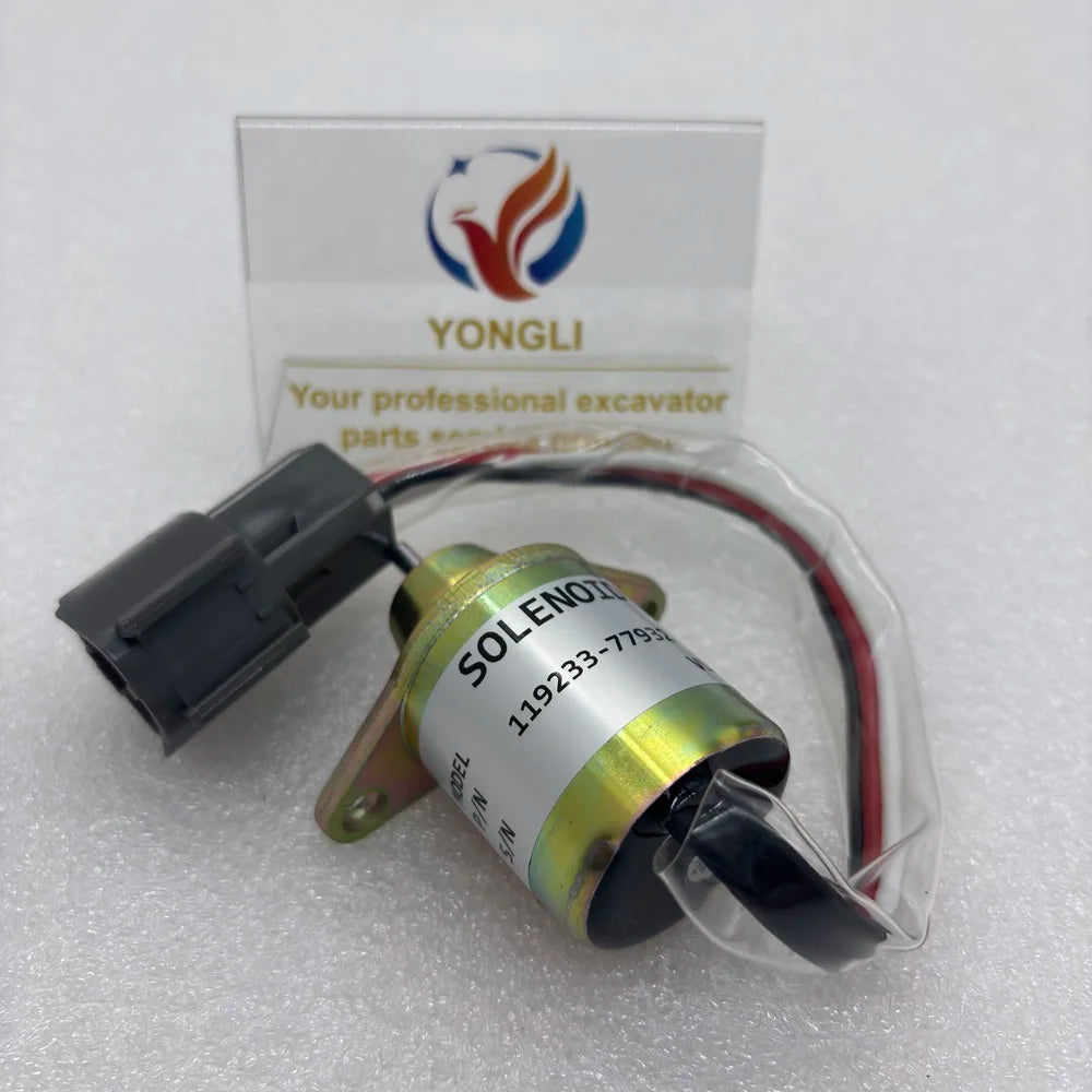 119233-77932 High Quality 1503ES-12S5SUC12S R60 DH60 Excavator Diesel Engine Solenoid Valve F728323-0448 VCD 12V 11923377932