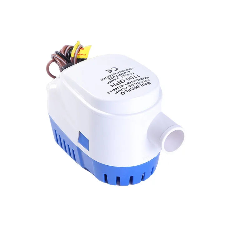 SAILINGFLO HYBP1-G1100-02 12V DC Marine Yacht 1100GPH Fully Automatic Bilge Pump OEM 60W 100CM Cable 19mm Outlet