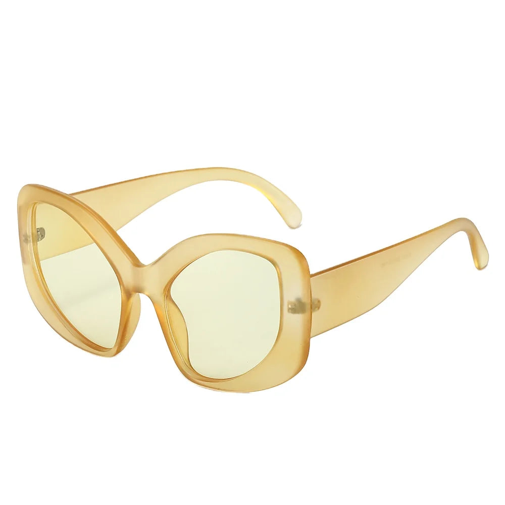 2024 Spring Colorful Odd Shape Y2k Sunglasses Oversized Big Frame Square  for Women Men Purple Sunglasses