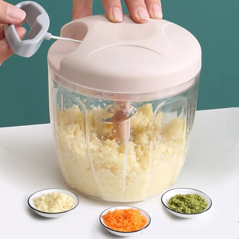 Salad Mini Commercia Manual Food Processor Stainless Steel Vegetable Garlic Grinder Cutter Onion Chopper for Veget
