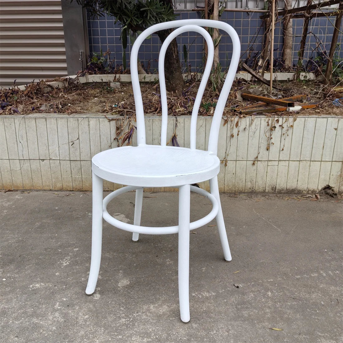 YC-PB1 Plastic Iron White Modern Outdoor Event Party Bentwood Stable Chair for Home Office