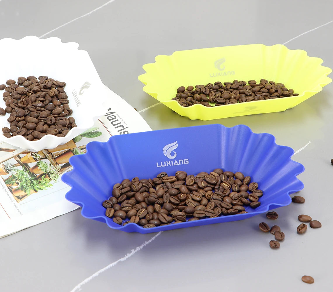 Cupping Weighing Sample Tray Reusable Plastic Plate PP Plastic Coffee Bean Tray for Coffee Bean for Weighing and Filling Bean