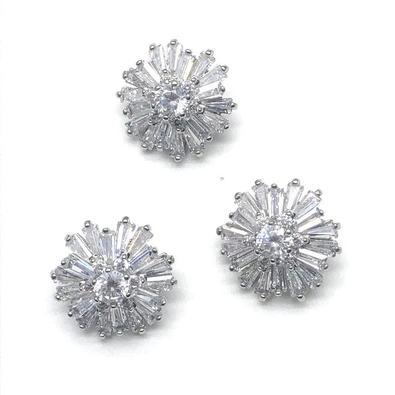 Hot Sale Rhinestone Buttons Crystal Applique Embellishments in Clothes DIY Jewelry Decoration for Crafts Wedding Party Bouque