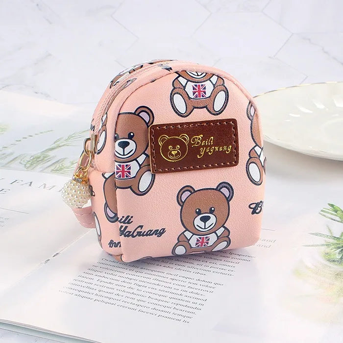 Coin Purse Girly Heart Korean Ins Internet Celebrity Cute Little Bear Small School Bag Keychain Small Hanging Bag Coin