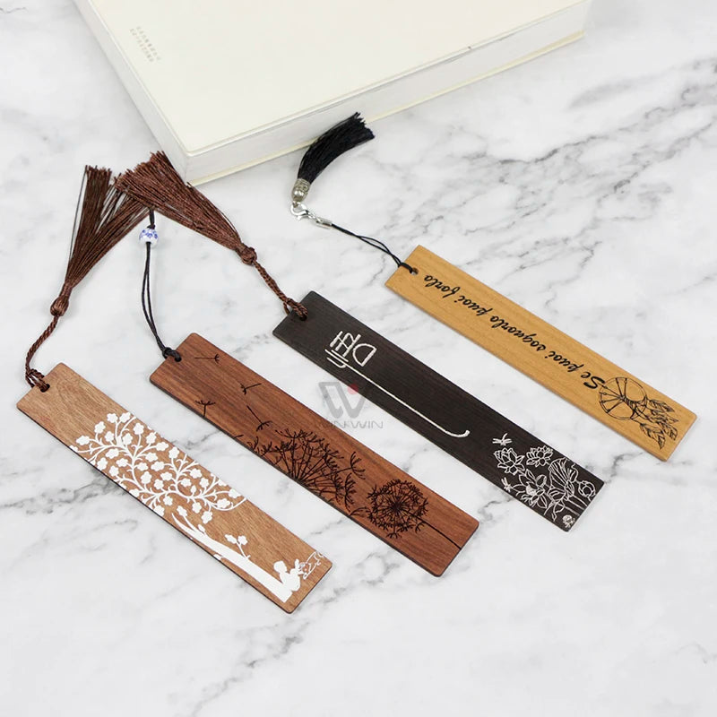 Elegant Book Markers Blank Clear or Mirror Custom Tags Acrylic Bookmarks With Tassel Table Seat Place Card