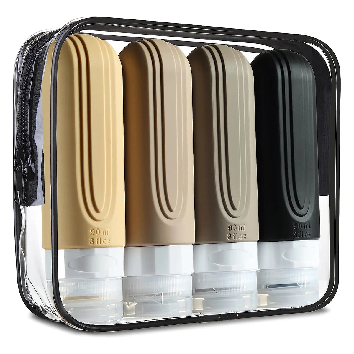 3oz 90ml Travel Toiletry Bottle   Tsa Approved Refillable Cosmetic Travel Container   Leak Proof Silicone Travel Bottles Set
