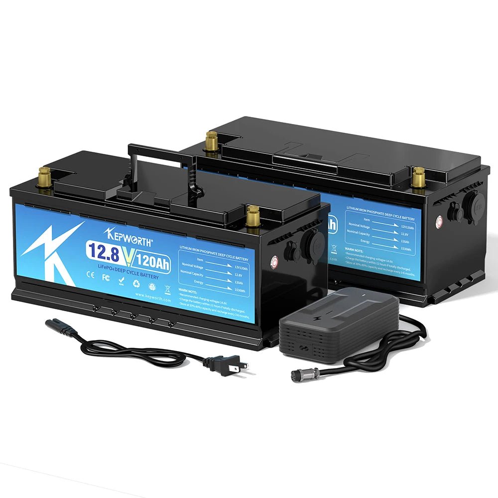 EU Stock 12V 100Ah 120Ah LiFePO4 Battery 12.8V Power Batteries 4000 Cycles for RV Campers Golf Cart Off-Road Off-grid Solar W