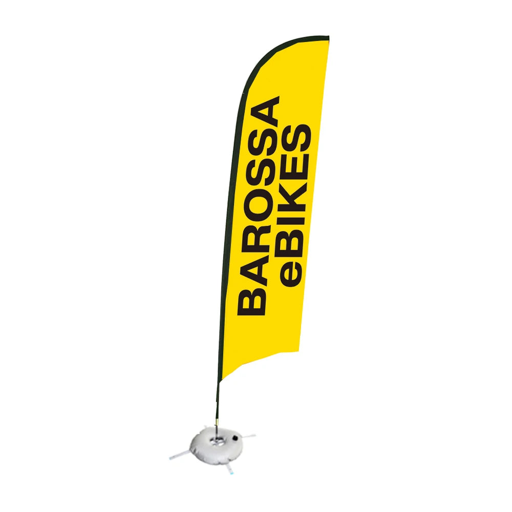 Custom Medium 3.5m Teardrop Promotional Flags Banners with UV Protection Fiberglass Pole Polyester Fabric for Trade Shows Eve