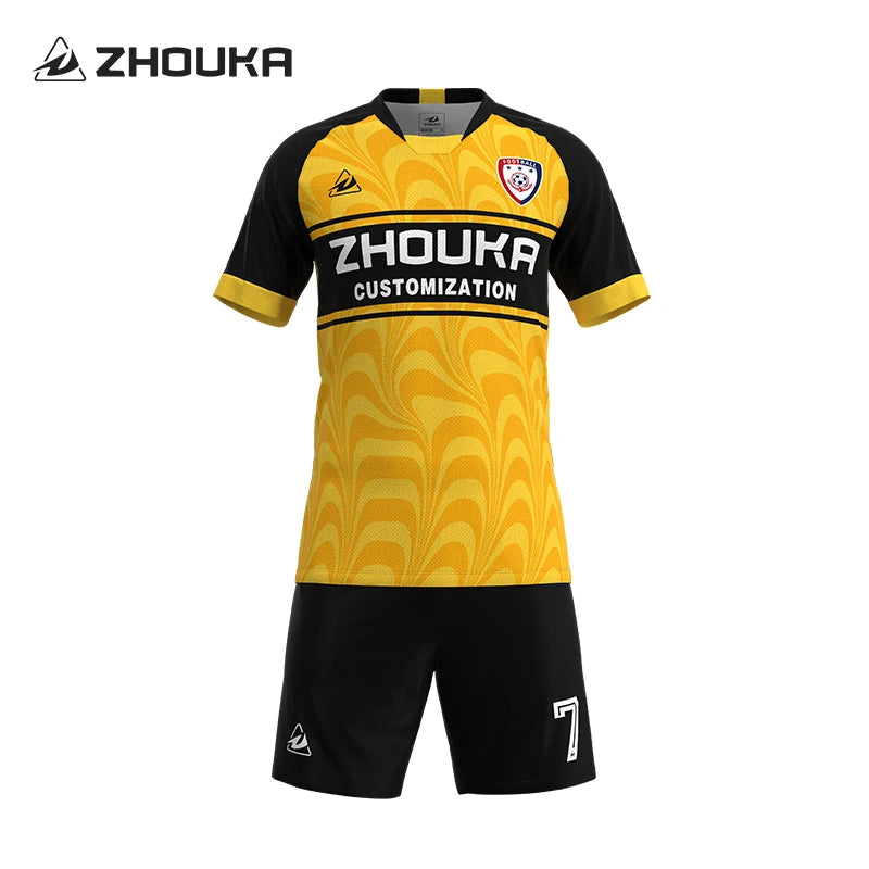 Customizable Youth Soccer Jersey Set Original Quality Automated Cutting Full Team Uniform Kit for Men Sublimation Football We