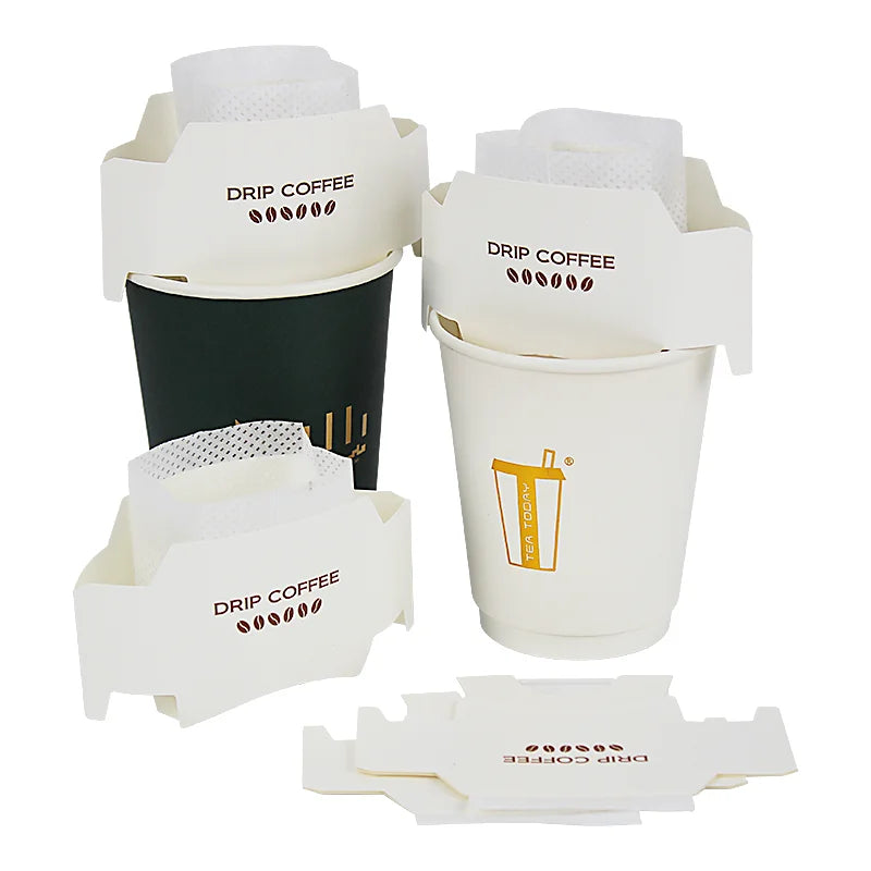 O Shape Easy Use Portable Hanging Ear Drip Coffee Filter Paper Bag Perfect for Travel Camping Home Office