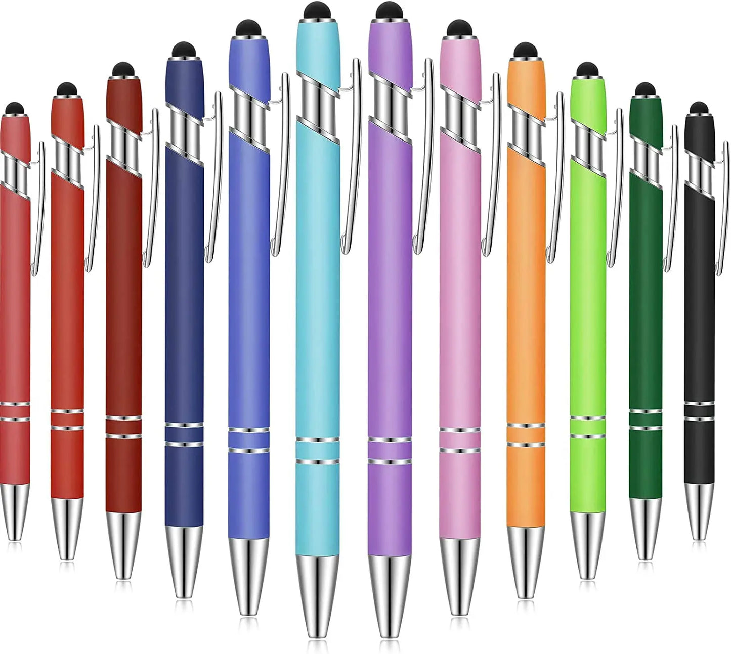 2-in-1 Ballpoint Pen with for Tip 1.0mm Multi-Colored Metal Pen for Touch Screens Office & School Use Custom Logo