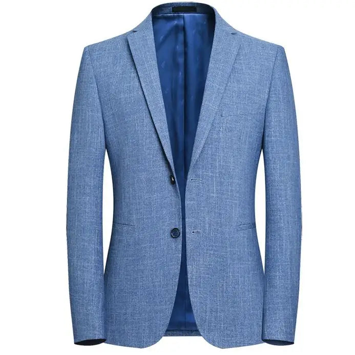 Men's Korean Version Business Suits Casual Slim Trend Autumn Spring XL Waterproof Breathable Ironing Polyester Worsted Tuxedo