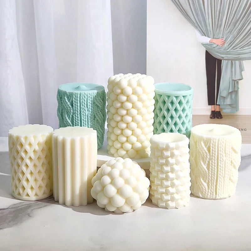 Early Riser Handmade Aromatherapy Soap Candle Mold Wedding Mold Multi-style Cylindrical Magic Ball Silicone Candle Molds