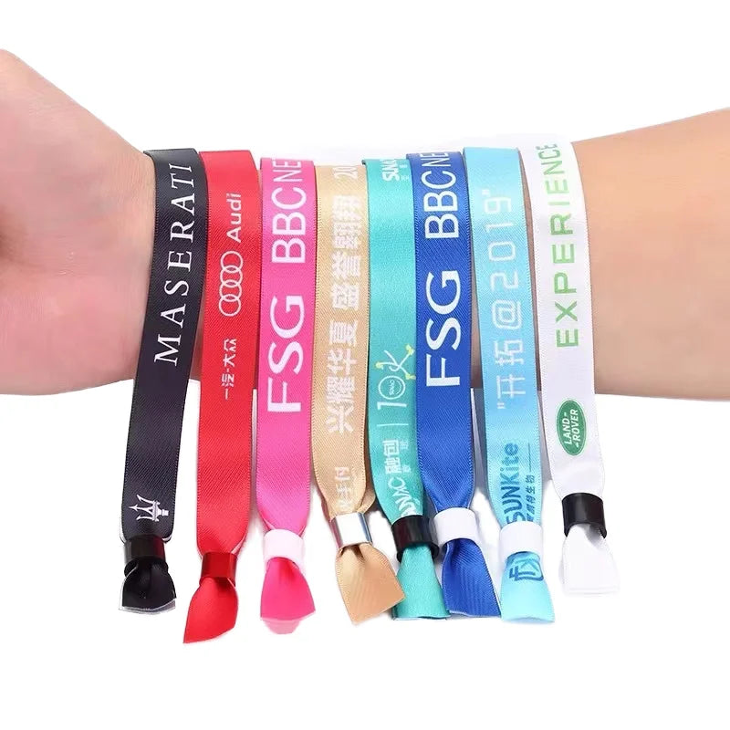 Best Selling Adjustable Polyester Sublimation Printing Bracelet Premium Promotional Wristbands
