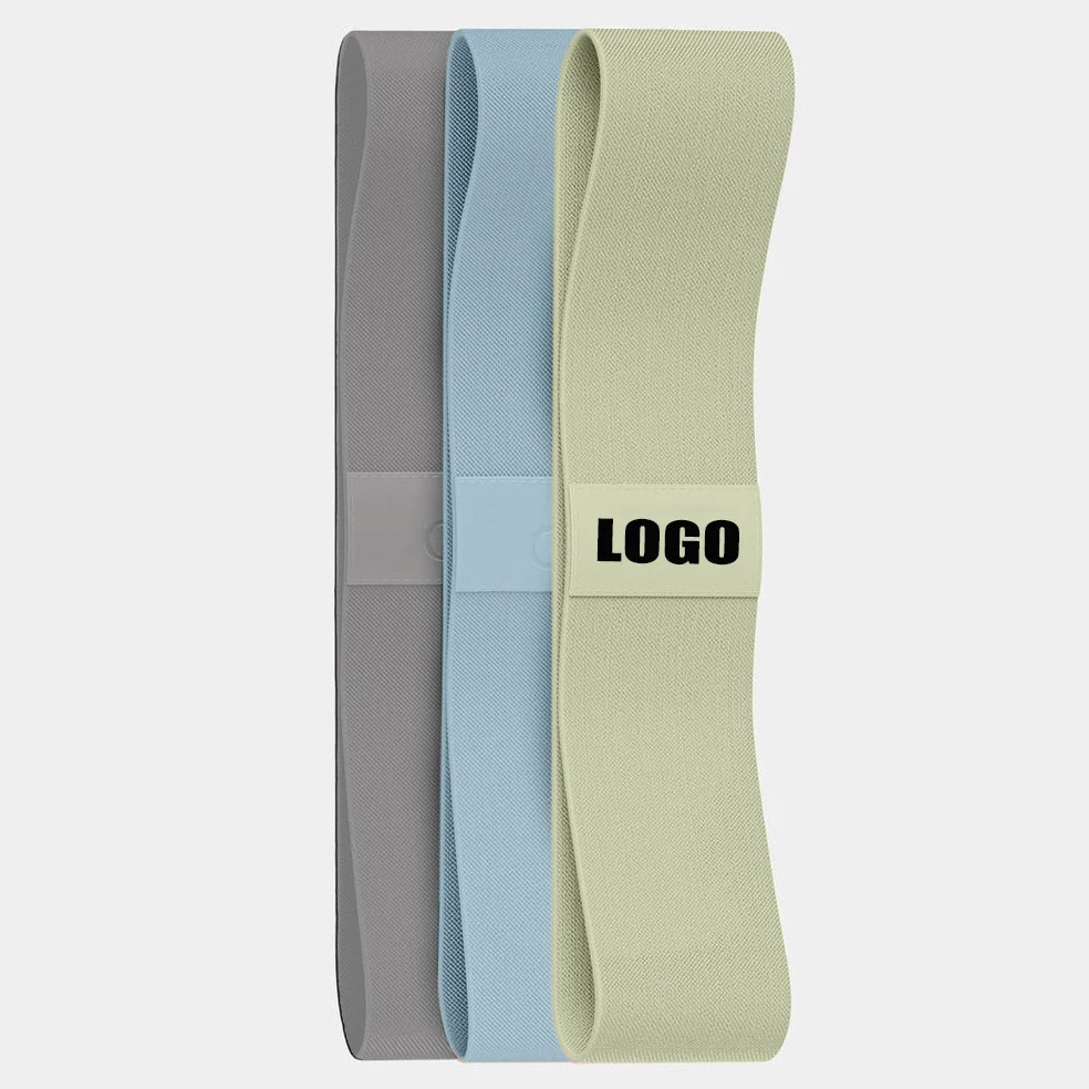 Custom Logo Print Latex Fabric Glute Elastic Fitness Resistance Bands Loop Type Exercise Booty Hip Circle Set