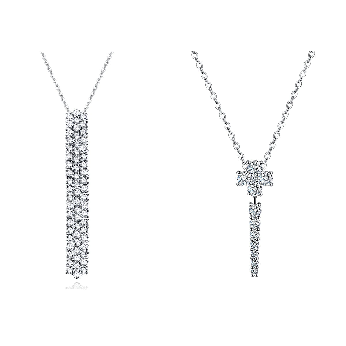 Wholesale Women Fine Luxury D Color VVS  Round Cut Moissanite  Pendant 925 Sterling Silver Necklace Pendant for Jewelry