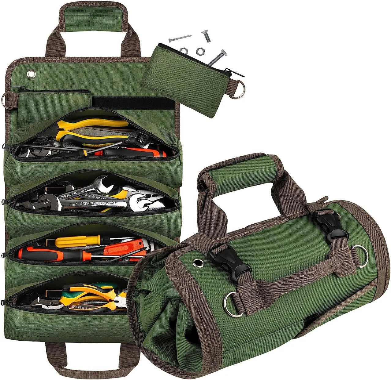 Ananke Tools Durable Heavy Duty Large Capacity Portable Electrician Tool Roll Bag OEM/ODM Customizable 600D Polyester