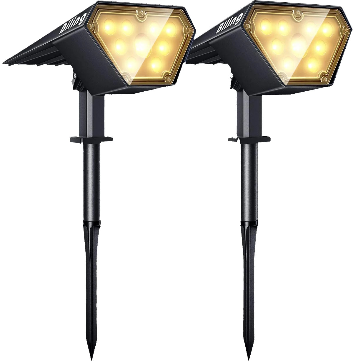 BSV Top Selling Outdoor Solar LED Lawn & Driveway Light Waterproof 12LED Adjustable Wall Light Black