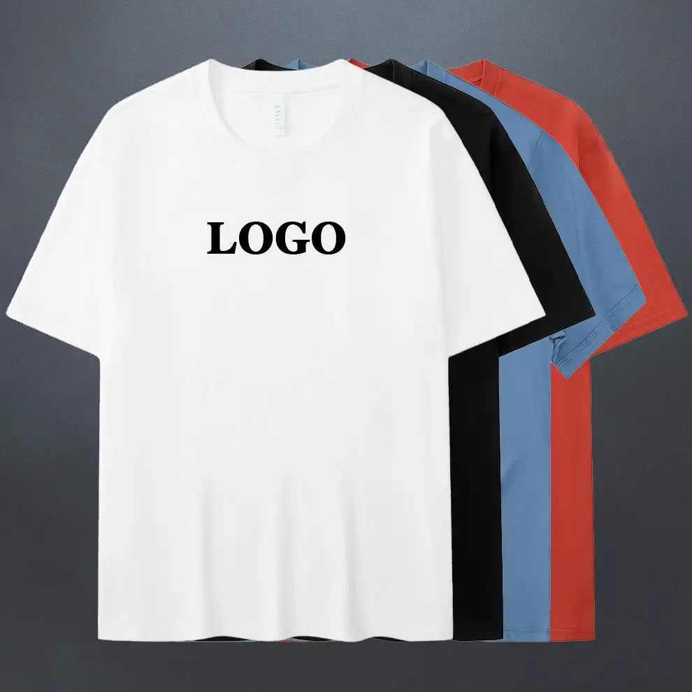 230g Oversized Custom Logo Printing Tshirt Casual Blank 100% Cotton Knitted for Men T-shirt Wholesale Plain T Shirts