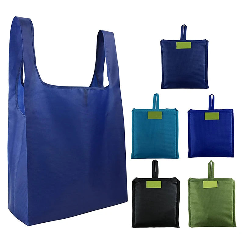 Custom Folding Recycle RPET Shopping Tote Bag Reusable Eco Friendly Nylon Grocery Gift Promotional Bags
