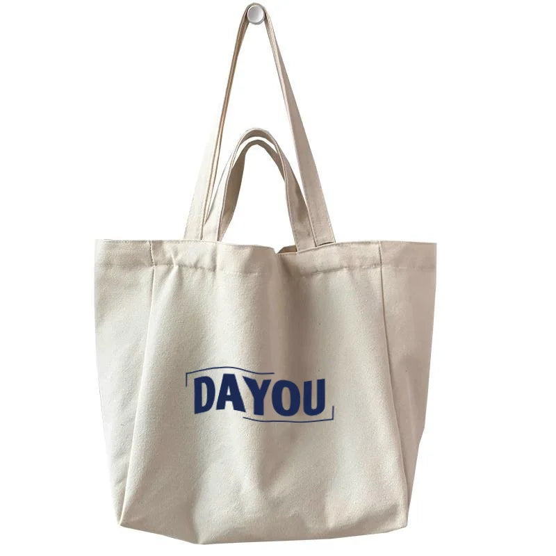 Custom logo extra Large Women's Round Bottom Canvas Tote Shopping Yoga Bags Lady Double Shoulder Bag with Pocket