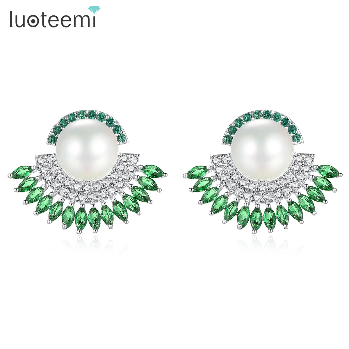 LUOTEEMI Colourful Woman Jewelry Elegant Jewellery Bijouterie Earing Ear Ring Lady Brass Fashion Earrings