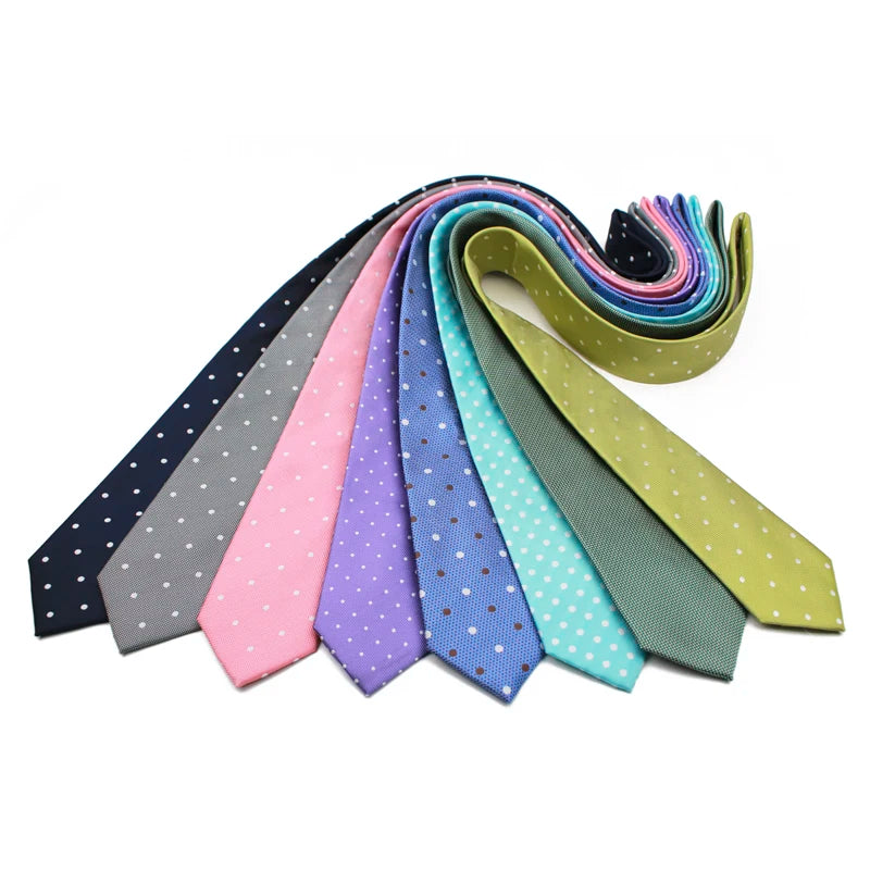 Wholesale Sublimation Polyester Necktie Custom Men Neckties Gravatas Dot Jacquard Neck Ties for Men