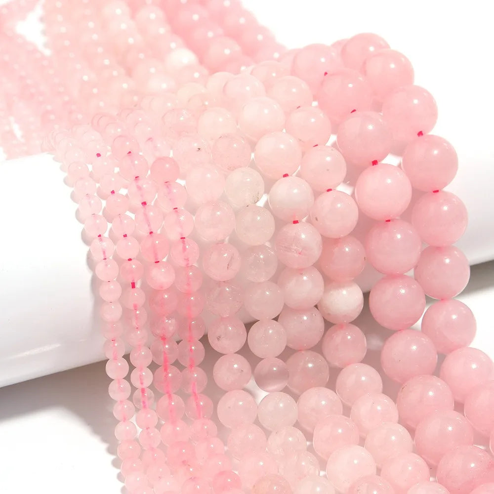 Rose Quartz Crystal Quartz Gemstones Natural Stone Beads for Jewelry Making Energy Stone Healing Power Enjoy DIY Making