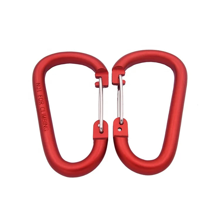 3 Inch D Shaped Aluminum Alloy Wire Gate Carabiner Clip for Outdoor Sport Camping Keychain Hook Bag Parts Clip Not for Climbi