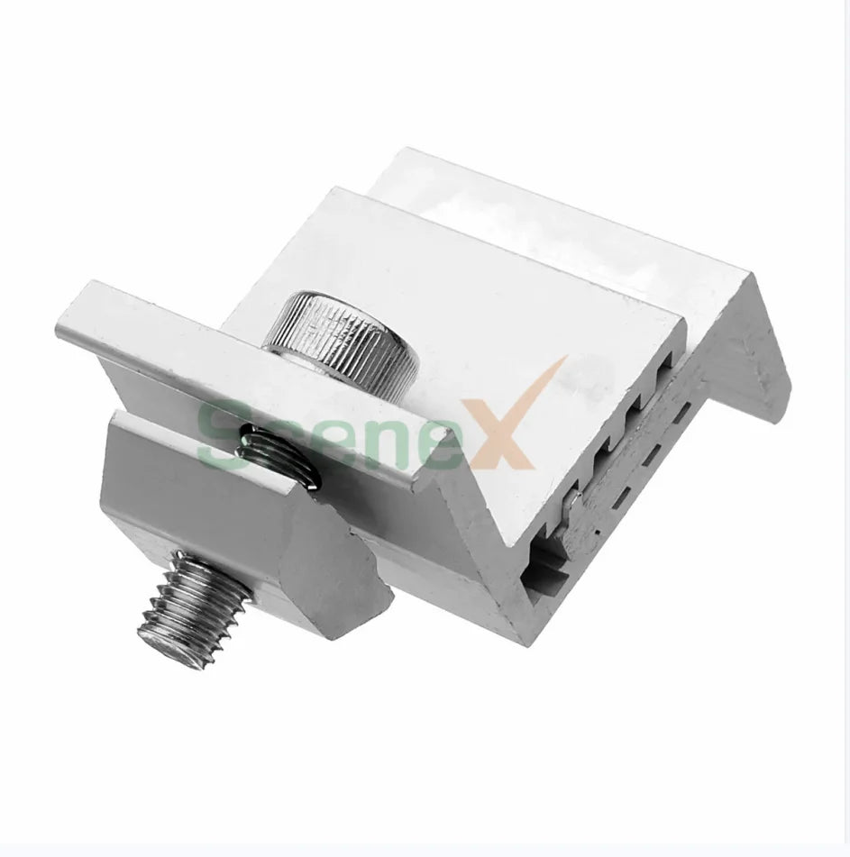 Adjustable 30~45mm Aluminum 6005-T5 Anodized Solar Panel Clamp 60m/s Wind Load 1.4KN/m2 Snow Load for Flat Roof Mounting-10 Y