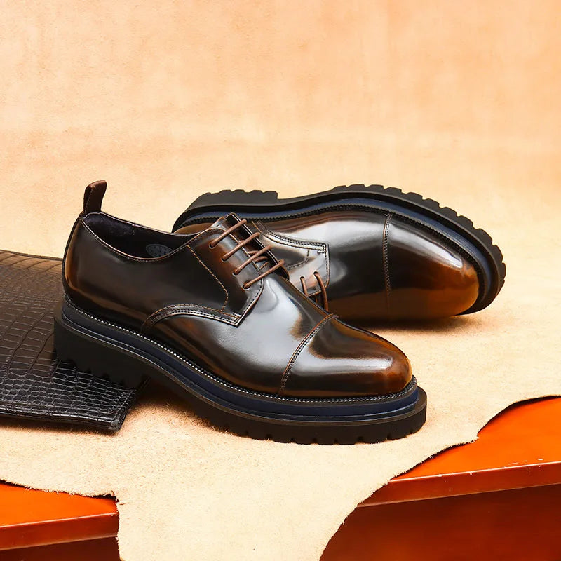 New Design Plus Size Men's Breathable Cow Genuine Leather Oxford Shoes Formal Business Office Career Professional Dress Shoes