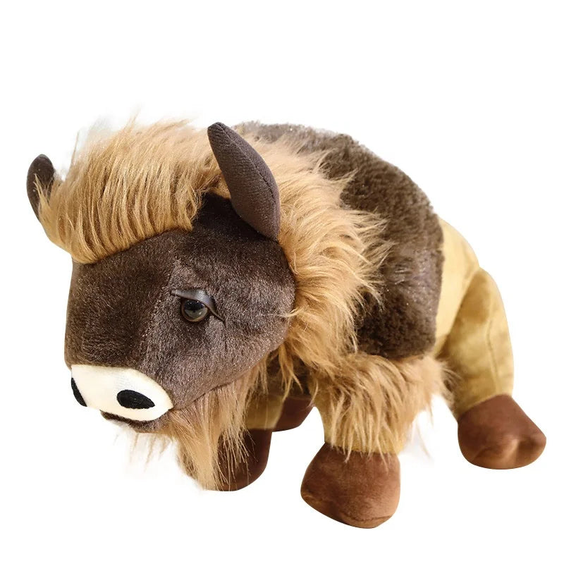 Greenmart ODM Small Kawaii Bison Yak Buffalo Cute PP Simulation Stuffed Animals Customizable Wild Cow Cattle Bull Small